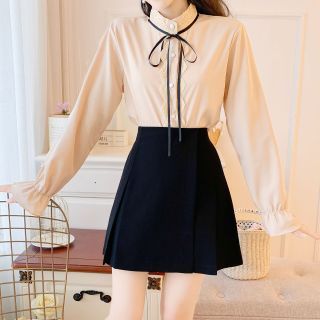 mini skirt and blouse
