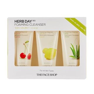 THE FACE SHOP - Herb Day 365 Cleansing Foam Special Set 3pcs