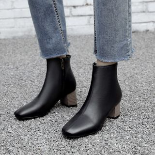 block heel short boots