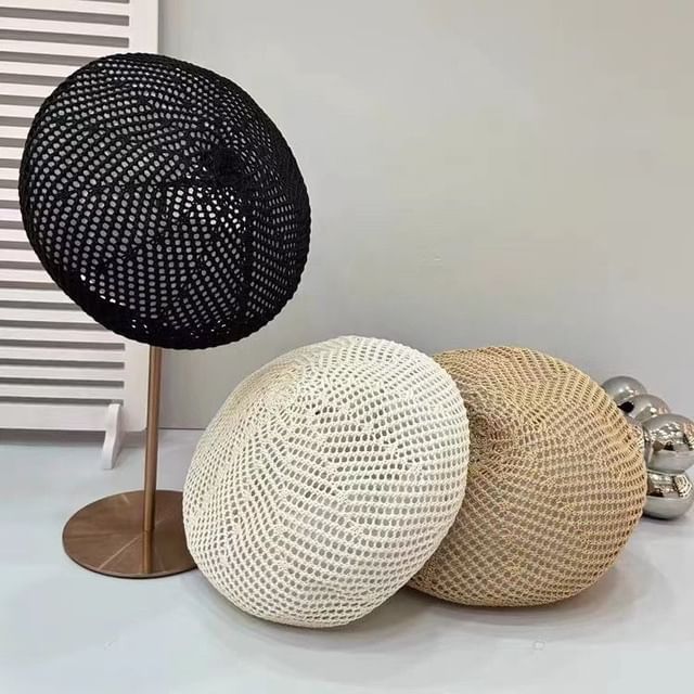 Nikifa-Eyelet Beret Hat