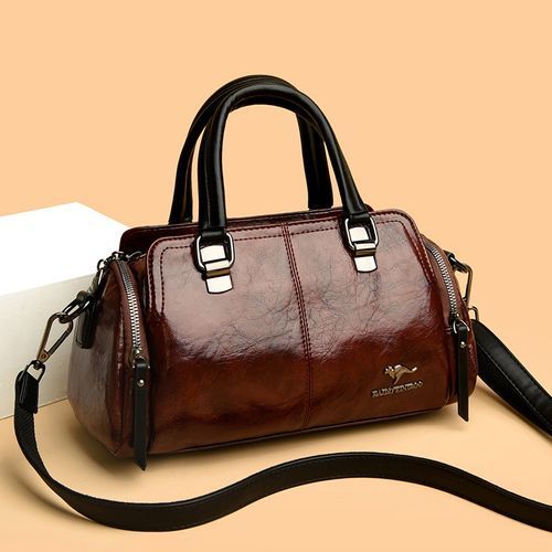 Mayanne - Faux Leather Boston Bag