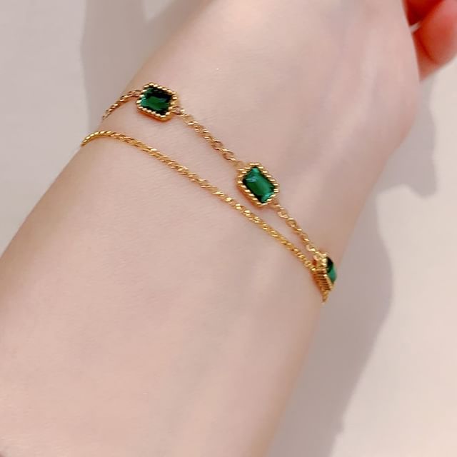 Kiren-Rhinestone Bracelet Chain Bracelet