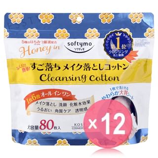 Kose - Softymo Honey In Cleansing Cotton (x12) (Bulk Box)