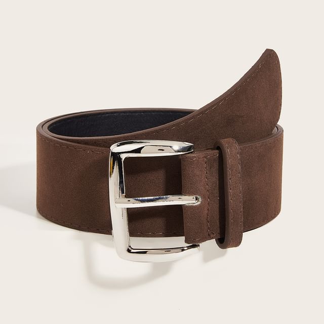Rofuka-Faux Suede Wide Belt