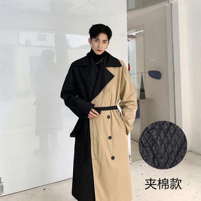 seyto】Two tone layered trench coat | vanesa-m.com