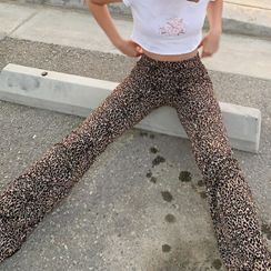 Sosana - Leopard Print Wide Leg Pants