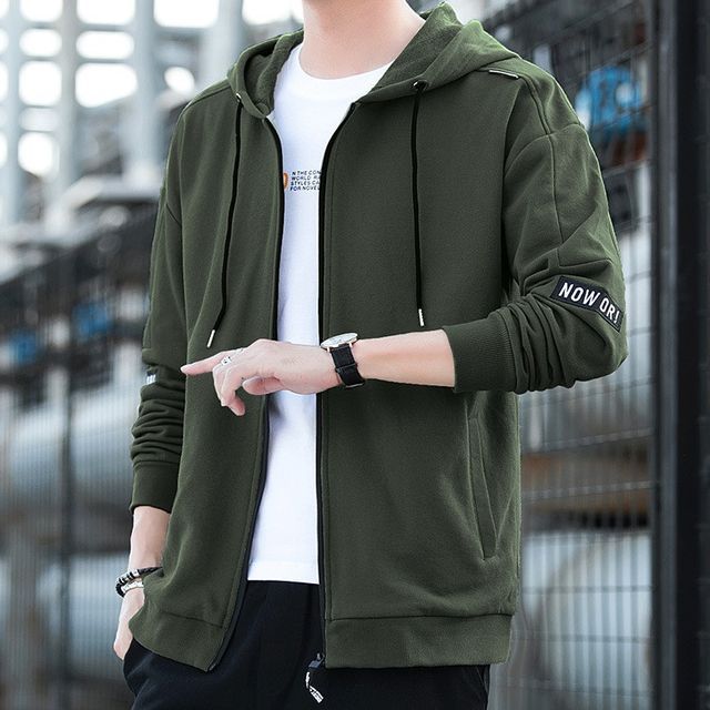 two tone zip hoodie