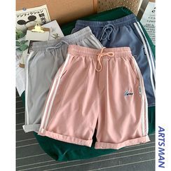 Bay Go Mall - Contrast Striped Drawstring Shorts Bay Go Mall - Contrast Striped Drawstring Shorts