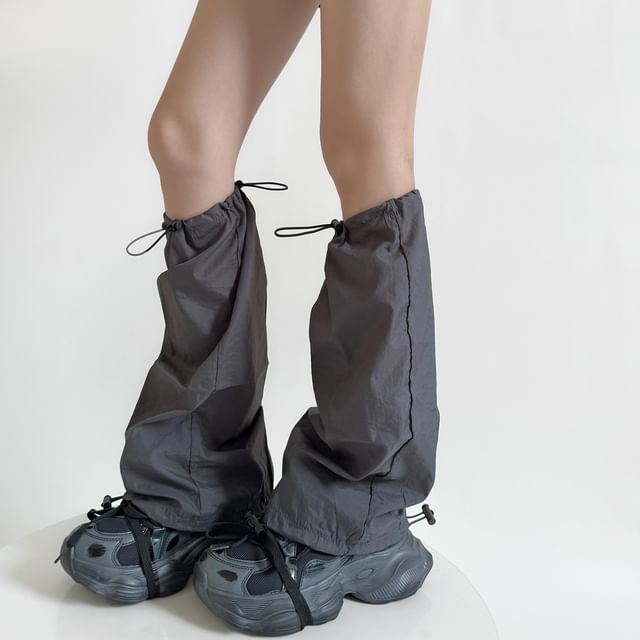 Mimiyu-Plain Drawstring Leg Warmers