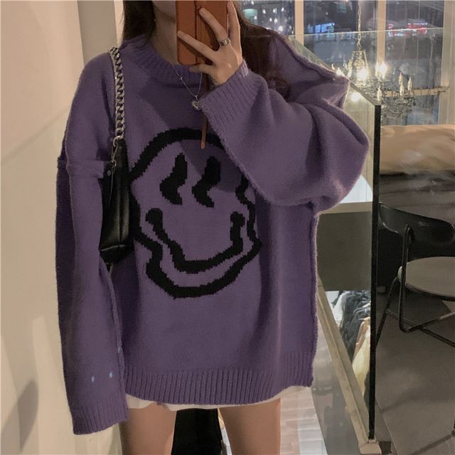 Serendipitous-Smiley Face Sweater