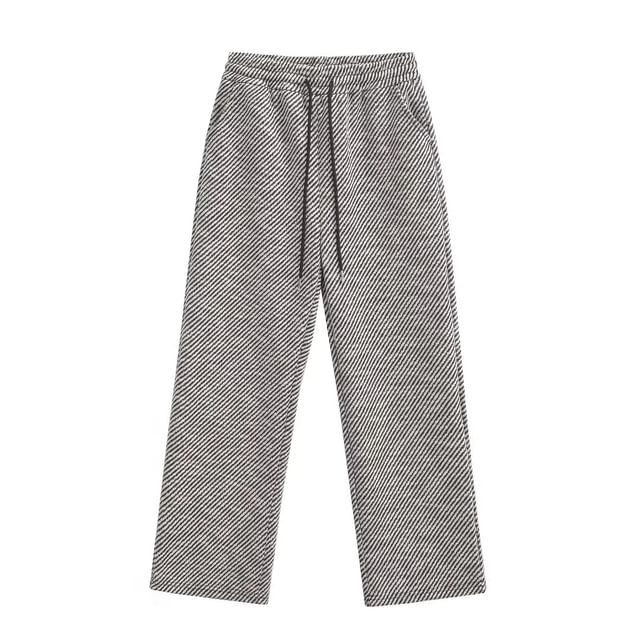 Asiris-Drawstring Waist Straight Leg Pants