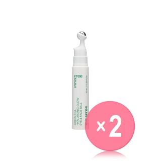 innisfree - Green Tea Hyaluronic Glow Eye & Face Ball 2pcs Bundle Set