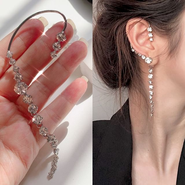 JVL-Rhinestone Ear Cuff