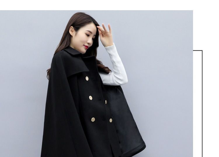 double breasted cape jacket