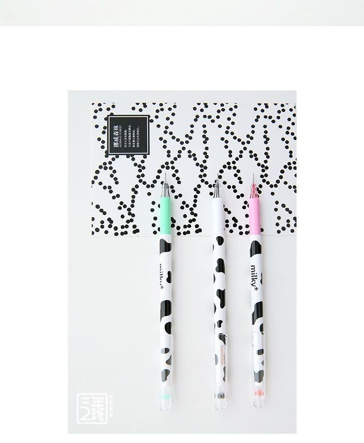 Class 302 Milk Cow Print Gel Pen YesStyle