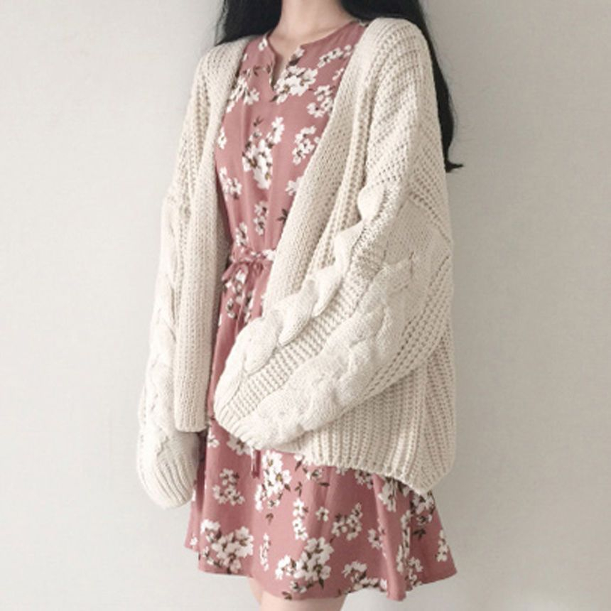 rib knit cardigan