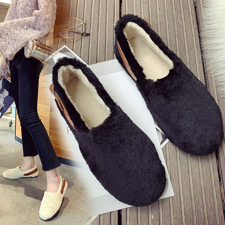 furry slip on