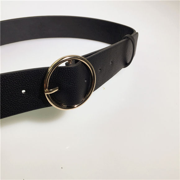 INKLEE Round Buckle Faux Leather Belt | YesStyle