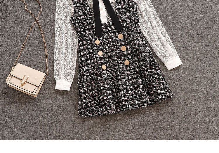 tweed pinafore dress