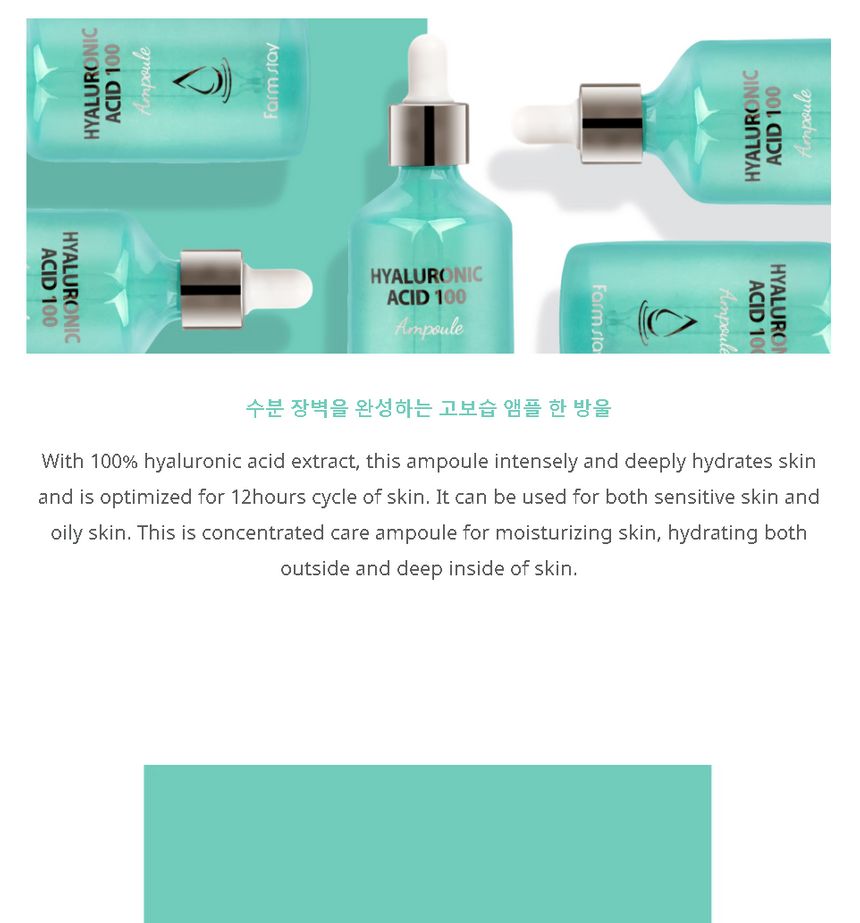 Farm Stay Hyaluronic Acid 100 Ampoule | YesStyle