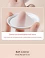 Set:  Makeup Powder Container with Mirror + Powder Puff + Scoop