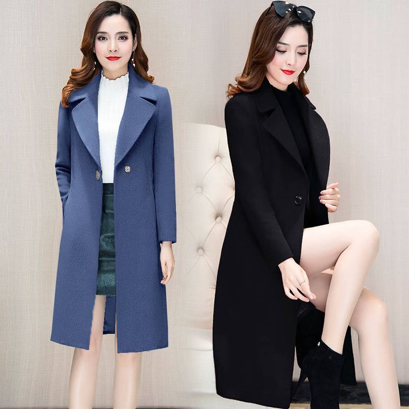 one button wool coat