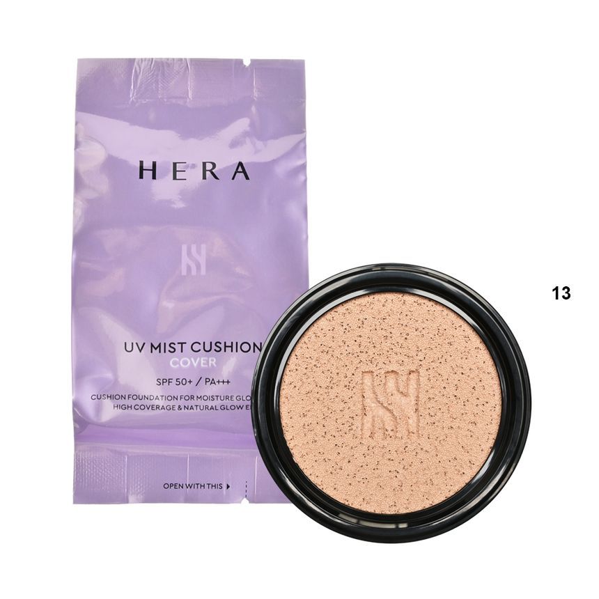 Hera UV Mist Cushion Cover High Coverage & Natural Glow SPF50 With