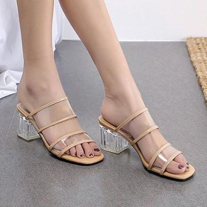 shoes with clear straps
