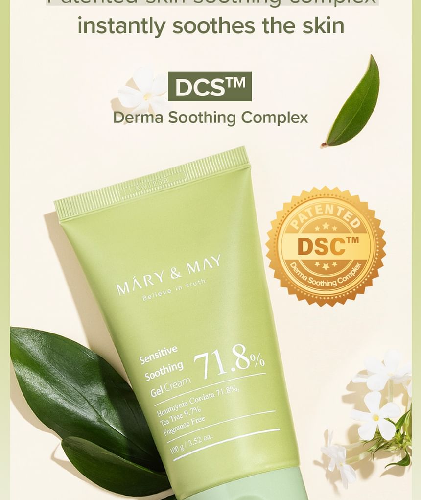 Mary&May Sensitive Soothing Gel Cream Tube | Crème-Gel Légère Apaisant Hydratant main image 1