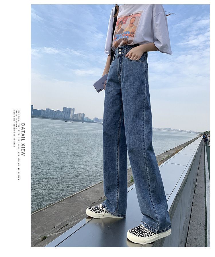 Denimot High-Waist Straight Leg Jeans | YesStyle