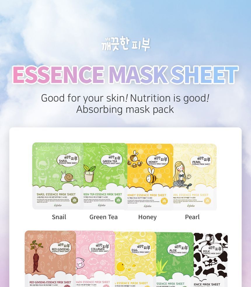 Buy esfolio Hyaluronic Acid With Peach Essence Mask Sheet Set in Bulk
