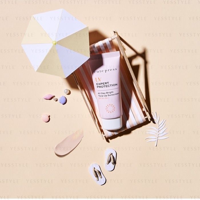 cute press all day bright tone up sunscreen