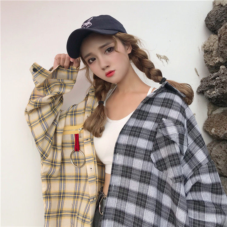 2 tone plaid shirt