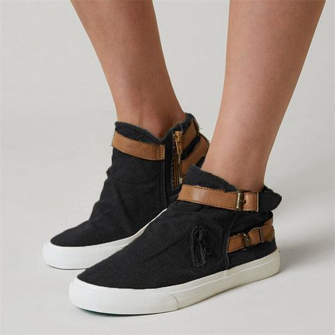 Yoflap Side Zip High Top Sneakers 