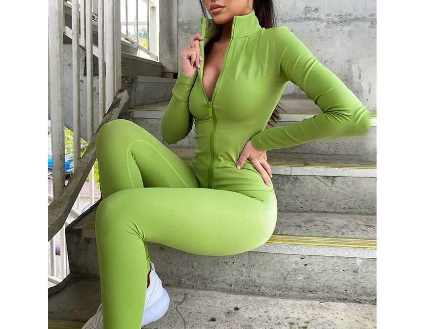 Yoga Pants And Jacket Set