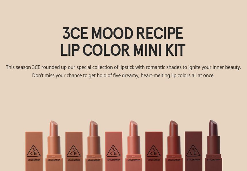 3ce lipstick set mini kit