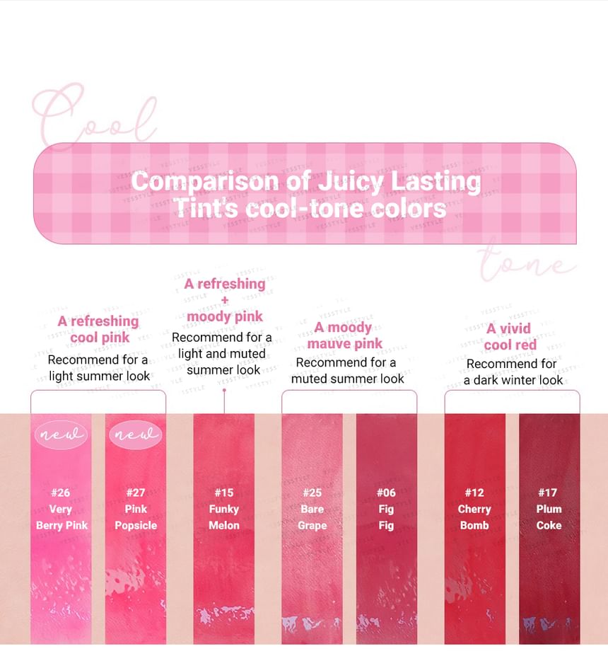 Buy romand - Juicy Lasting Tint Summer Light Series - 2 Colors in Bulk