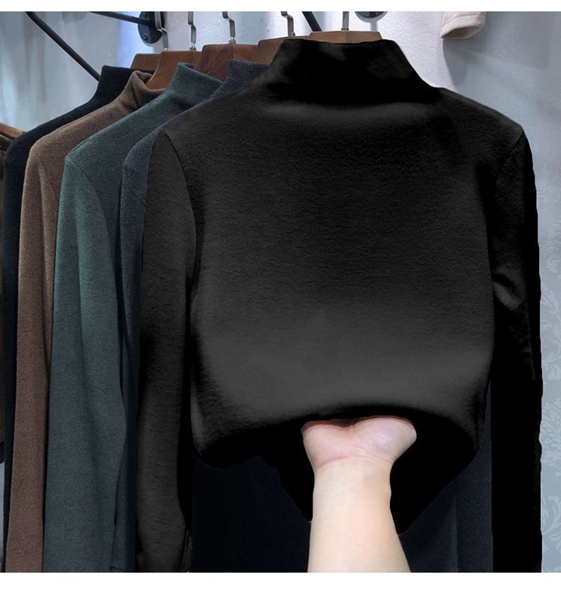 lewwe - 立领抓毛内衬上衣