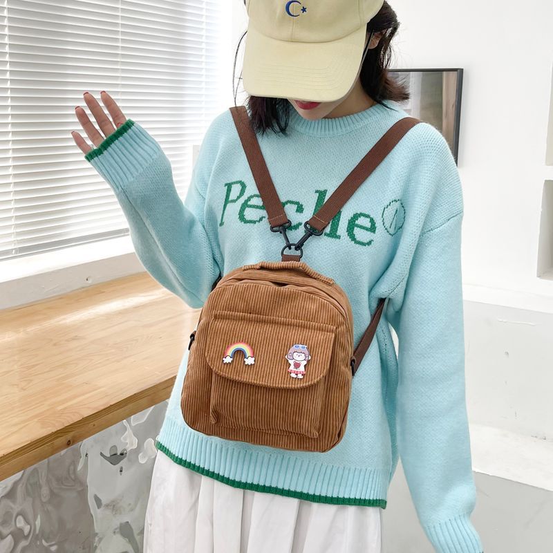 corduroy mini backpack