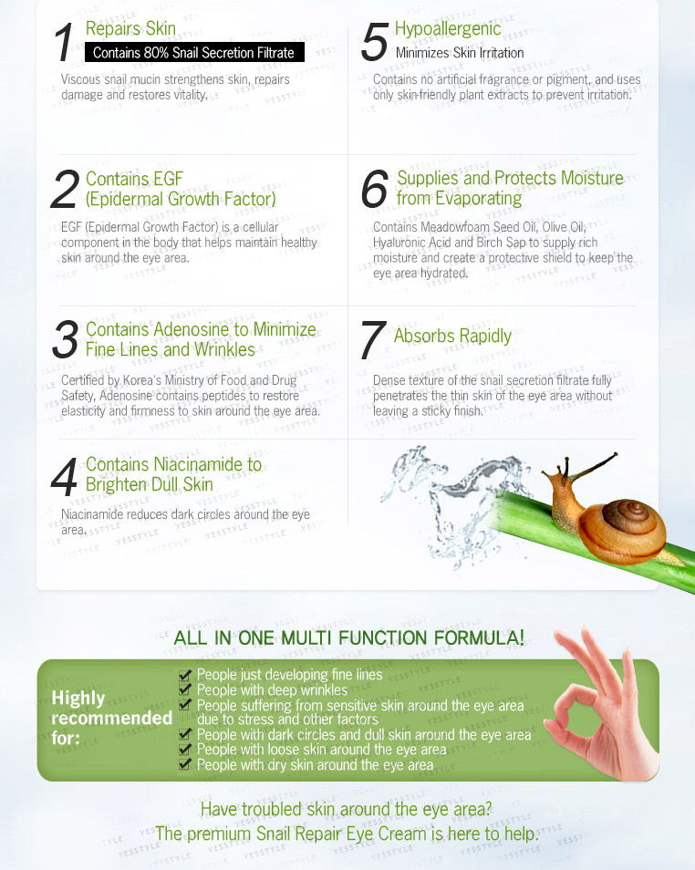 MIZON Snail Repair Eye Cream 25ml YesStyle