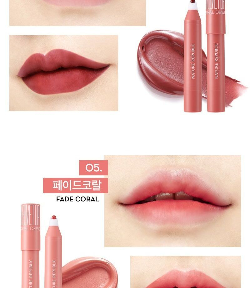 nature republic real dewdrop velvet lip