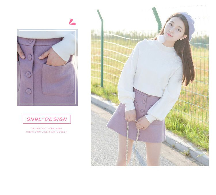 Moriville Buttoned ALine Skirt YesStyle