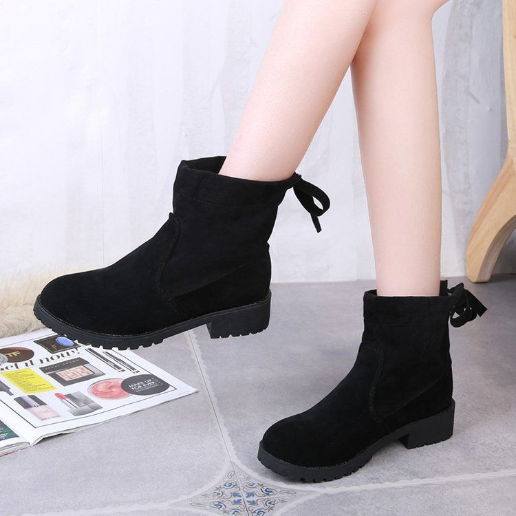 platform block heel ankle boots
