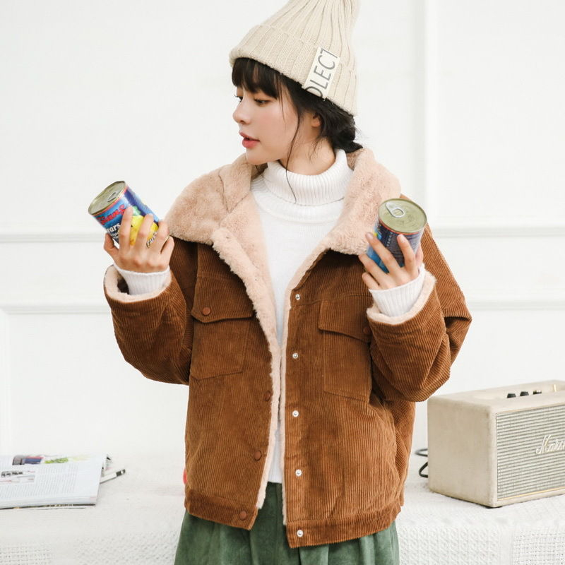Fleece-Lined Corduroy Jacket 