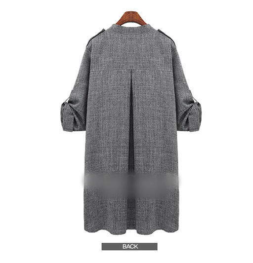VIZZI Marled Longline Coat YesStyle