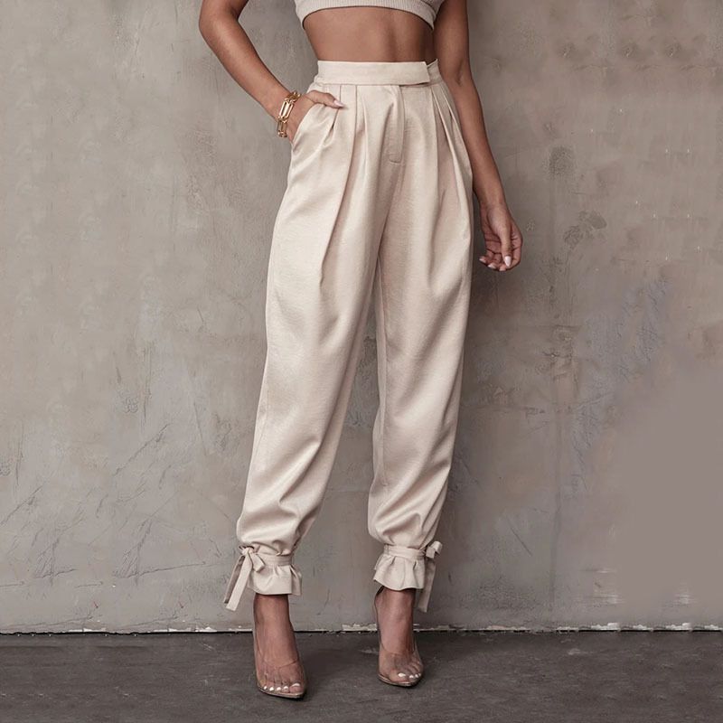 Baratone - Satin Dress Pants | YesStyle