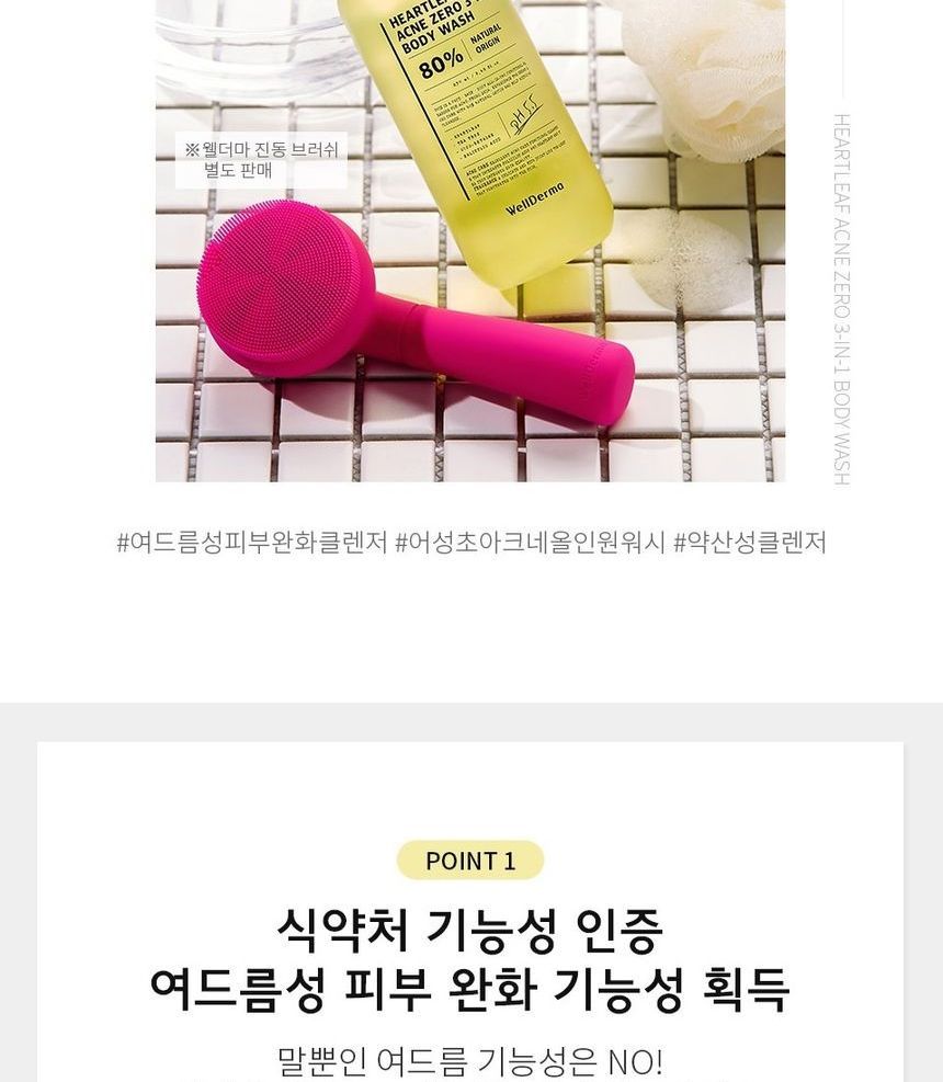 Buy WellDerma Heartleaf Acne Zero 3in1 Body Wash (x30) (Bulk Box