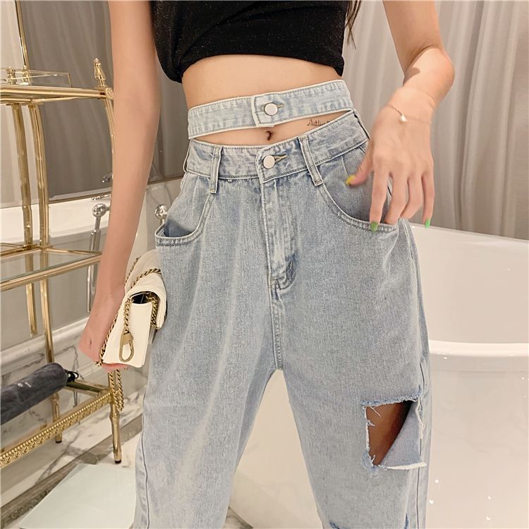 high waist jeans loose fit
