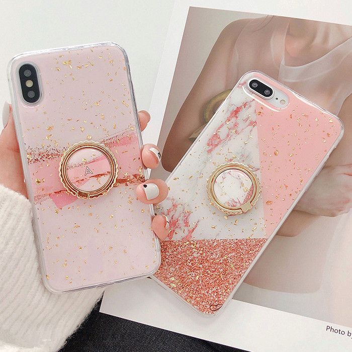 Aion Gold Leaf Ring Stand Phone Case Iphone 12 Pro Max 12 Pro 12 12 Mini 11 Pro Max 11 Pro 11 Se Xs Max Xs Xr X Se 2 8 8 Plus 7 7 Plus Yesstyle