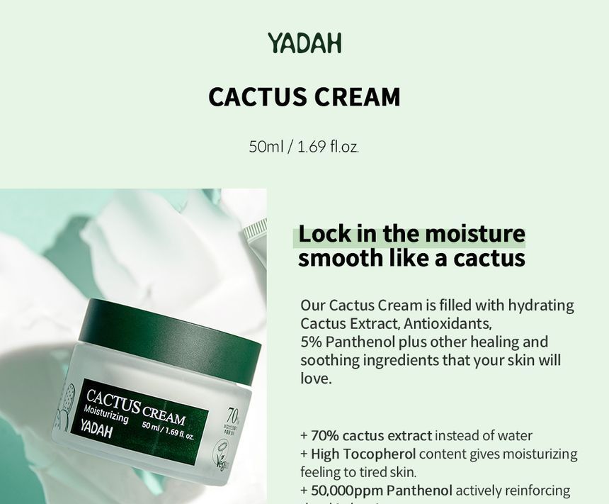 Buy YADAH - Cactus Cream in Bulk | AsianBeautyWholesale.com